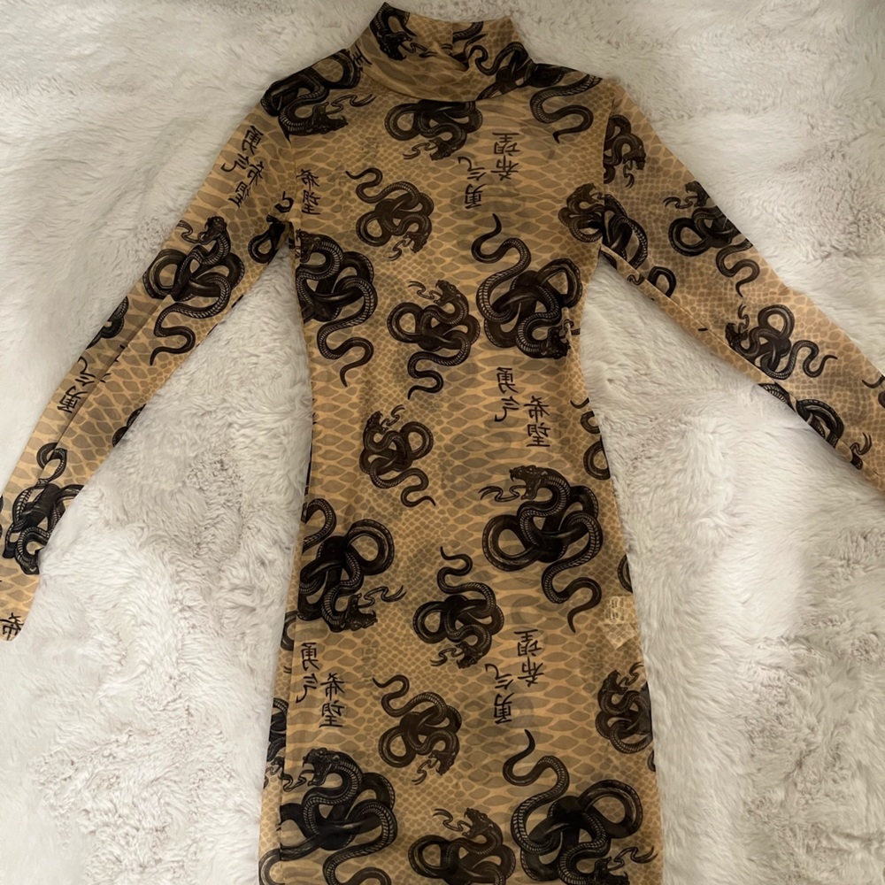 Snake Mesh Dress